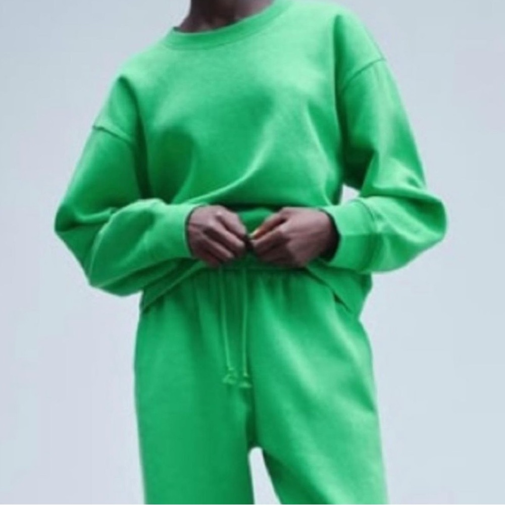 ZARA GREEN SWEATSHIRT/ WORN ONCE/ SIZE M